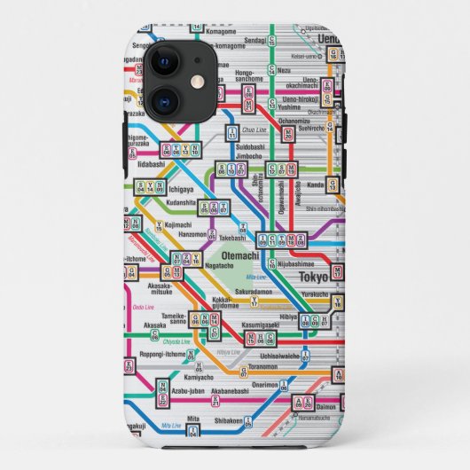 TOKYO METRO MAP Case-Mate iPhone CASE (Achterkant)