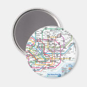 Tokyo metrokaart Koelkast Magnet (Voorkant / Achterkant)