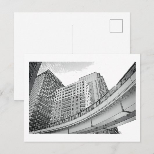 Tokyo Monorail: Shiodome, Tokio Briefkaart (Voorkant / Achterkant)