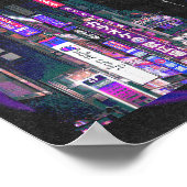 Tokyo Neon Night Skyline Poster – Levendige Urban  (Hoek)
