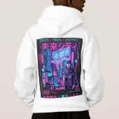 Tokyo Neon Nights Grafische Oversized Sweater (Achterkant)