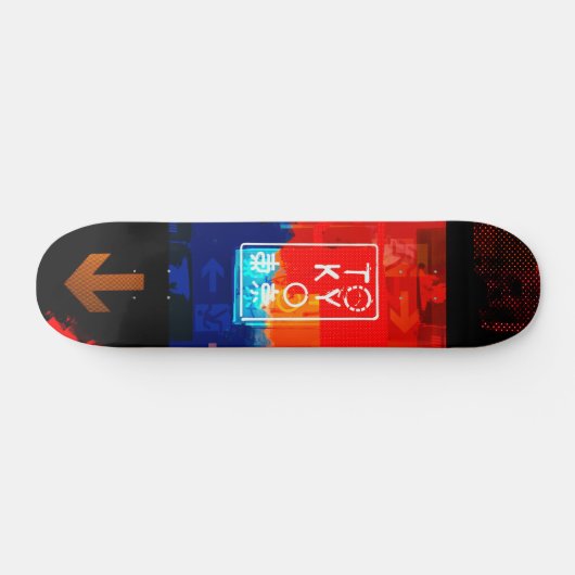 Tokyo Neon Red/Black Skateboard (Horizontaal)