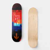 Tokyo Neon Red/Black Skateboard (Voorkant)