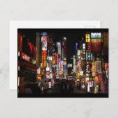 Tokyo Neons bij nacht Briefkaart (Voorkant / Achterkant)