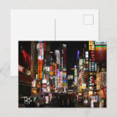 Tokyo Neons bij nacht Briefkaart (Voorkant / Achterkant)