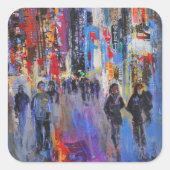 Tokyo Night Vierkante Sticker (Voorkant)