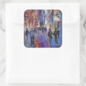 Tokyo Night Vierkante Sticker (Tas)
