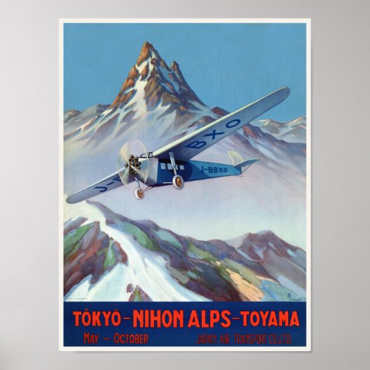 Tokyo - Nihon Alps - Toyama Japan - Vintage Poster (Voorkant)