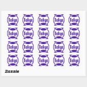 Tokyo Paarse Logo Design #1 Stickers (Vel)