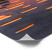 Tokyo Rainy Street, Avond bij Ushigome Koitsu Poster (Hoek)