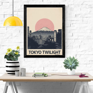 Tokyo Retro Reizen | Neon Stad Vintage Print