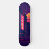 Tokyo Retro-Style Skateboard (Voorkant)