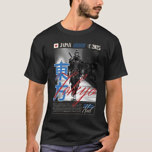 Tokyo Samurai Fashion Artwork T-shirt (Voorkant)