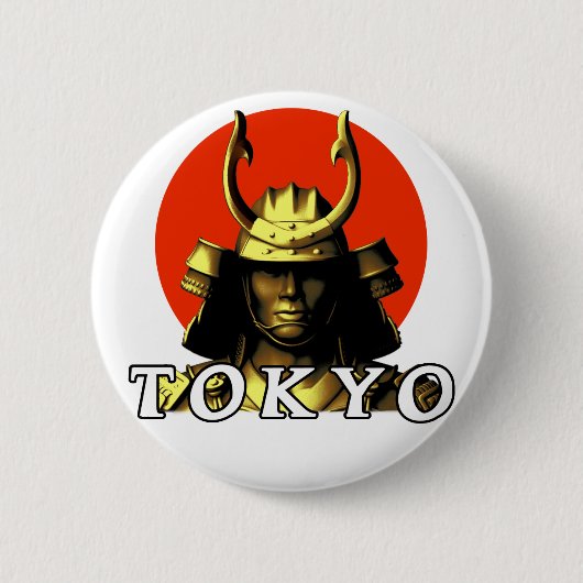 Tokyo Samurai Japan Ronde Button 5,7 Cm (Voorkant)