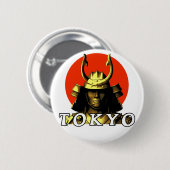 Tokyo Samurai Japan Ronde Button 5,7 Cm (Voorkant /achterkant)