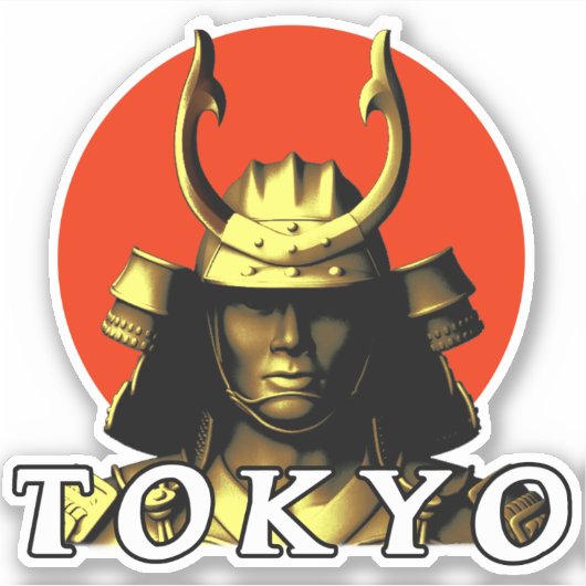 Tokyo Samurai Japan Sticker (Voorkant)