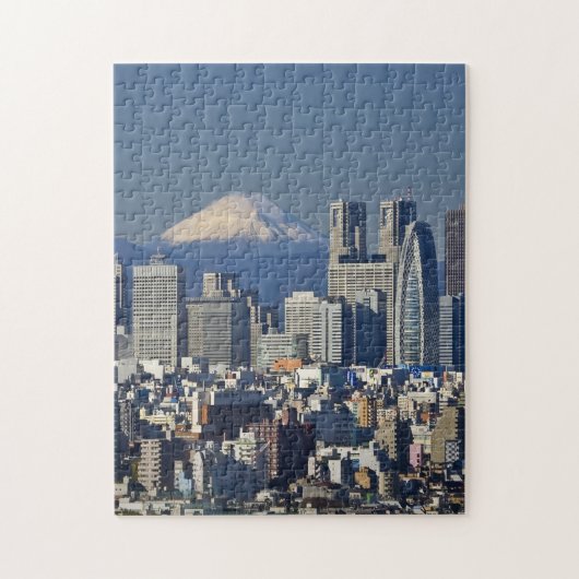 Tokyo, Shinjuku District Skyline, berg Fuji Legpuzzel (Verticaal)