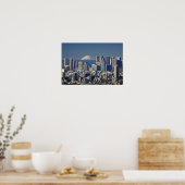 Tokyo, Shinjuku District Skyline, Mount Fuji Poster (Keuken)