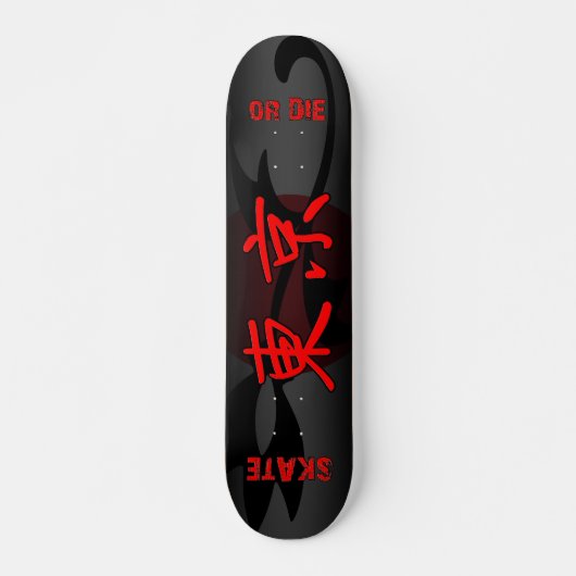 TOKYO SKATE OR DIE v9 Persoonlijk Skateboard (Voorkant)