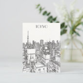 Tokyo Skyline Briefkaart (Staand voorkant)