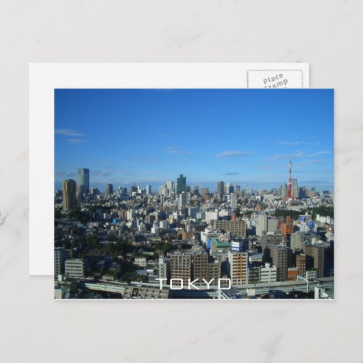 Tokyo skyline briefkaart (Voorkant / Achterkant)