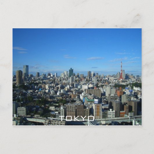 Tokyo skyline briefkaart (Voorkant)