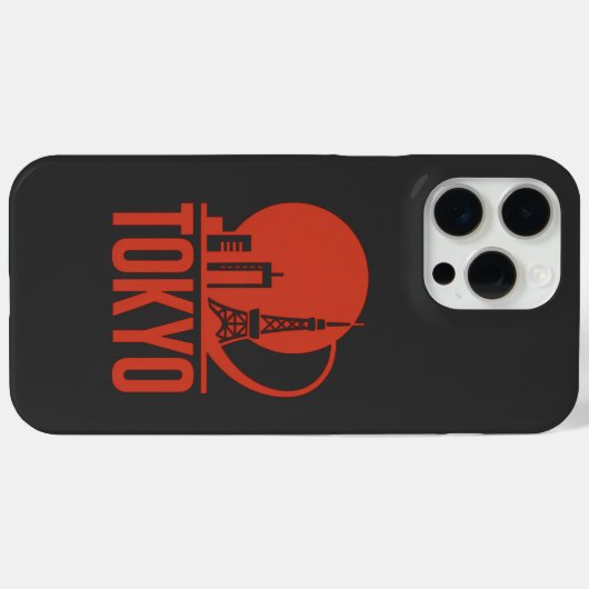 Tokyo Skyline Circle Design Case-Mate iPhone Case (Achterkant (horizontaal))