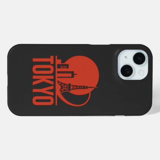 Tokyo Skyline Circle Design Case-Mate iPhone Case (Achterkant (horizontaal))