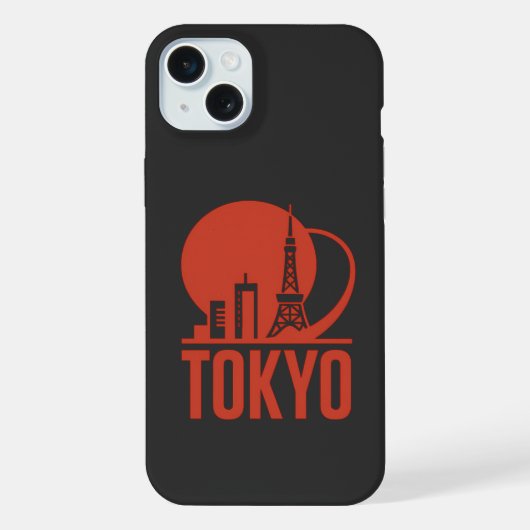 Tokyo Skyline Circle Design iPhone Hoesje (Achterkant)