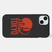 Tokyo Skyline Circle Design iPhone Hoesje (Achterkant horizontaal)