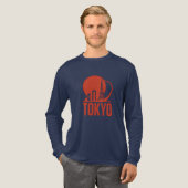 Tokyo Skyline Circle Design Tri-Blend Shirt (Voorkant)