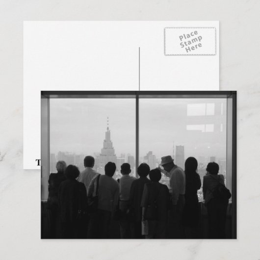 Tokyo Skyline, Japan 2007. Briefkaart (Voorkant / Achterkant)