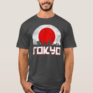 Tokyo Skyline Japan Flag T-shirt