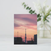 Tokyo Skytree bij zonsondergang Briefkaart (Staand voorkant)