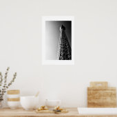 Tokyo Skytree (zwart en wit) Poster (Keuken)