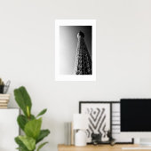 Tokyo Skytree (zwart en wit) Poster (Thuiskantoor)