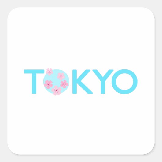 Tokyo Square Sticker (Voorkant)