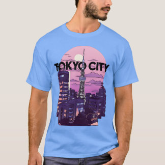 tokyo stad ik hou van meisje t-shirt