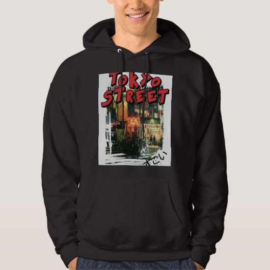 Tokyo street hoodie (Voorkant)