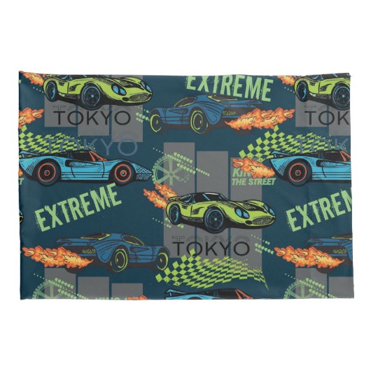 Tokyo Street Racing Pattern Kussensloop (Achterkant-Rechts)