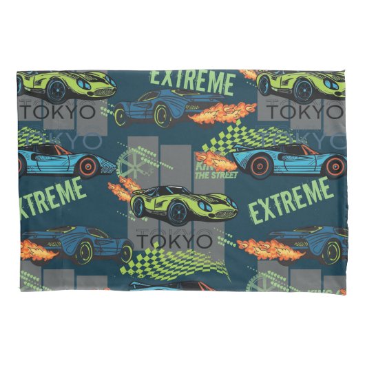  Tokyo Street Racing Pattern Kussensloop (Voorkant-Links)