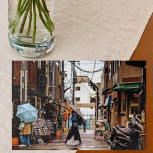 Tokyo Street Scene Japan Umbrellas uitdagende Fun Legpuzzel