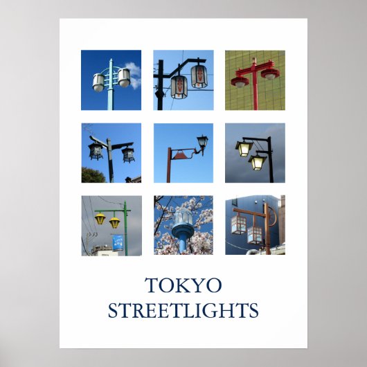 Tokyo Streetlights Poster (Voorkant)