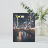 Tokyo Streets at Night Briefkaart (Staand voorkant)