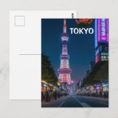 Tokyo Streets at Night Briefkaart (Voorkant / Achterkant)