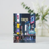 Tokyo Streets at Night Briefkaart (Staand voorkant)