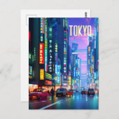 Tokyo Streets at Night Briefkaart (Voorkant / Achterkant)