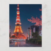 Tokyo Streets at Night Briefkaart (Voorkant)