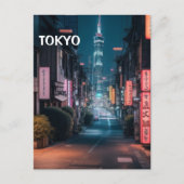 Tokyo Streets at Night Briefkaart (Voorkant)