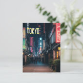 Tokyo Streets at Night Briefkaart (Staand voorkant)